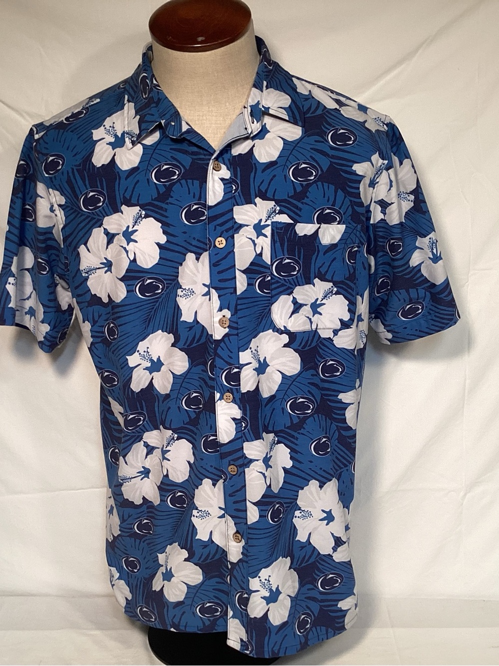 Penn State Nittany Lions Hawaiian Button Down Shirt Men’s size XL - Shinesty